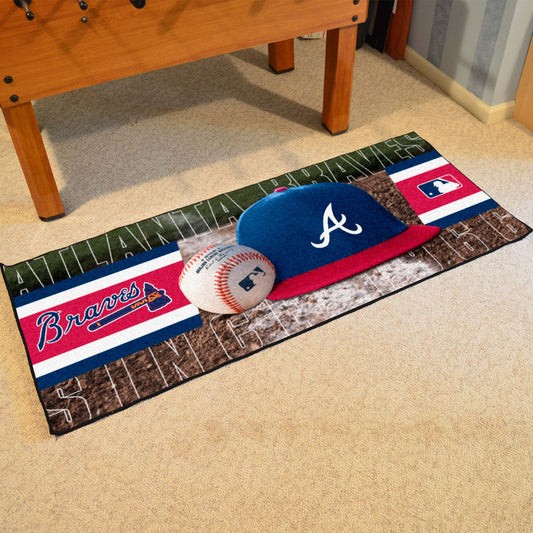 Atlanta Braves Baseball Runner Rug - 30in. x 72in. - Atlanta Braves