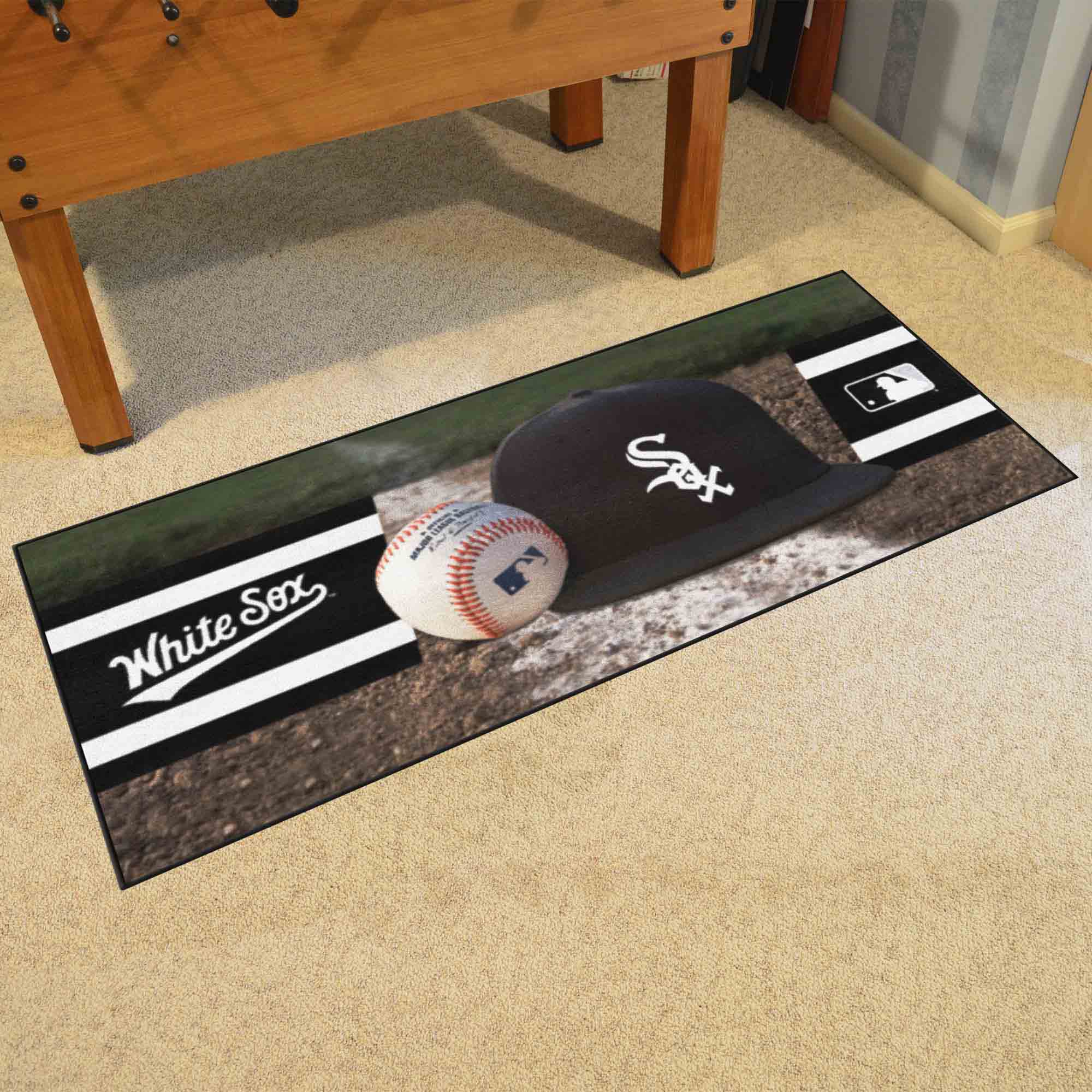 Chicago White Sox Baseball Runner Rug - 30in. x 72in. - Chicago White Sox