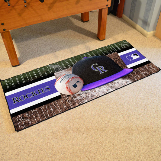 Colorado Rockies Baseball Runner Rug - 30in. x 72in. - Colorado Rockies