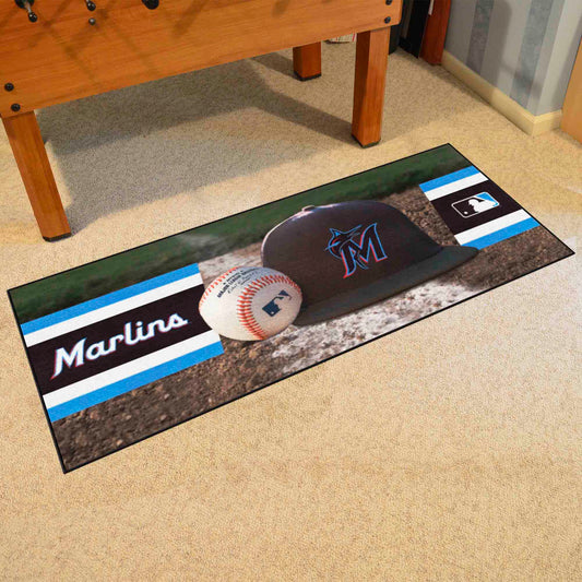 Miami Marlins Baseball Runner Rug - 30in. x 72in.