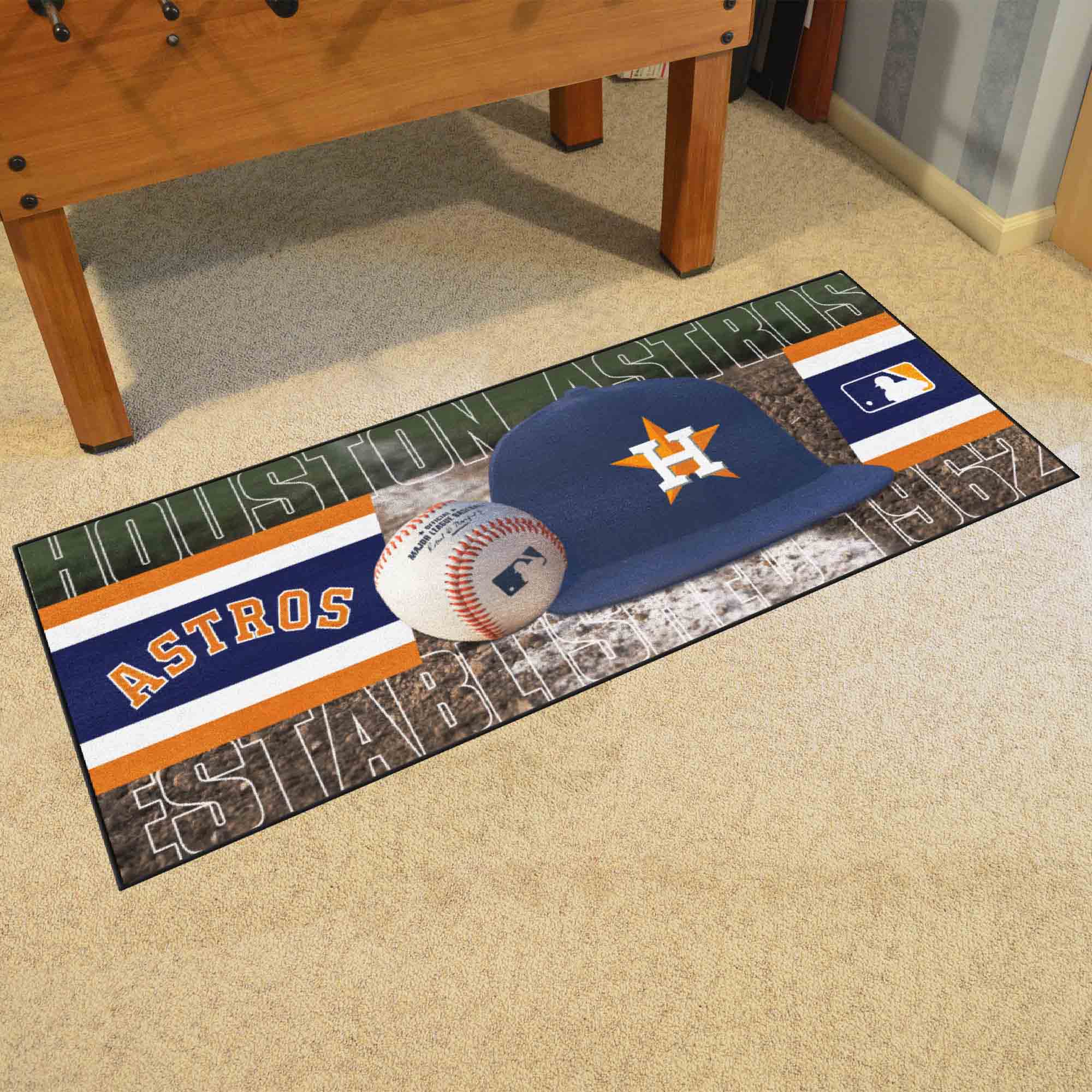 Houston Astros Baseball Runner Rug - 30in. x 72in. - Houston Astros