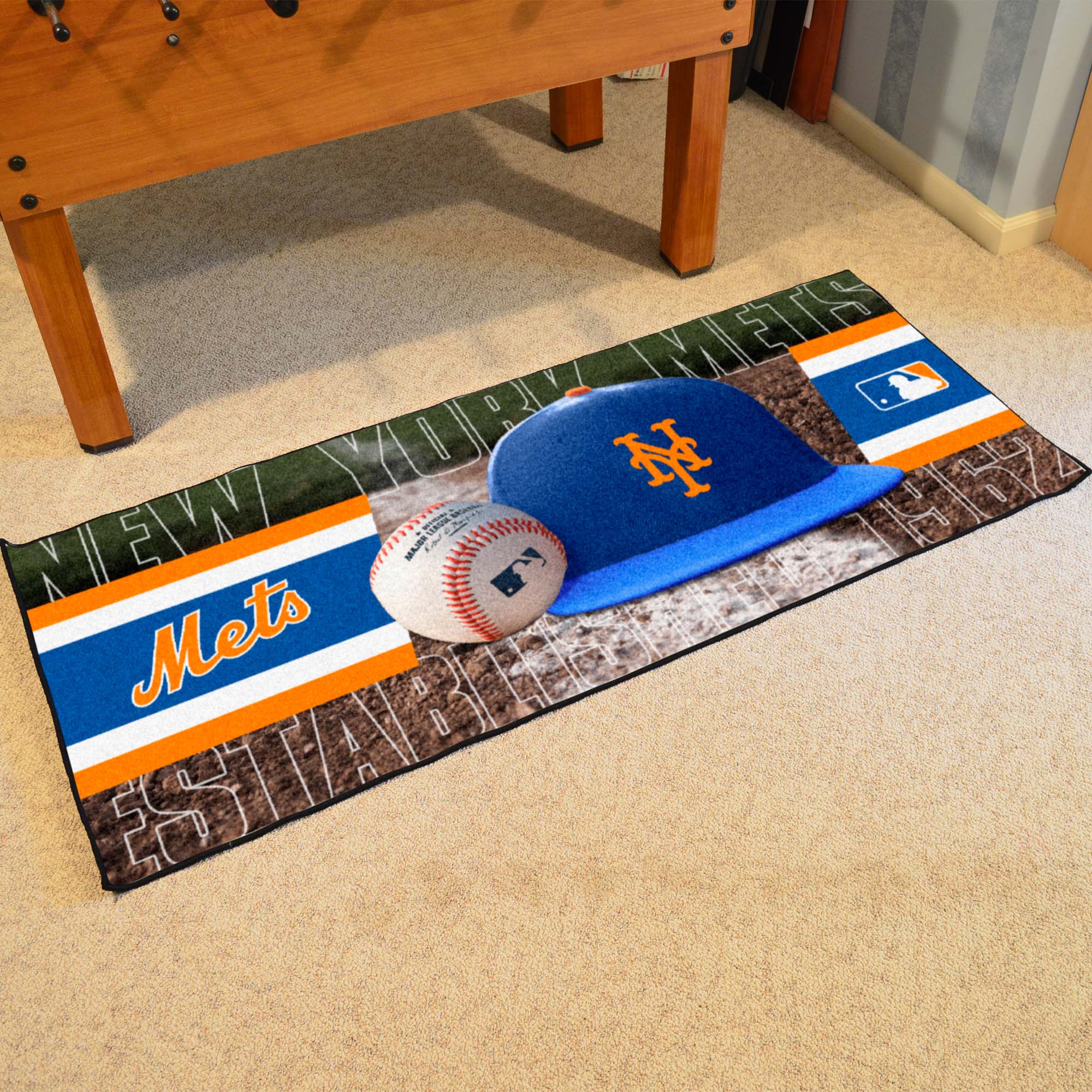 New York Mets Baseball Runner Rug - 30in. x 72in.