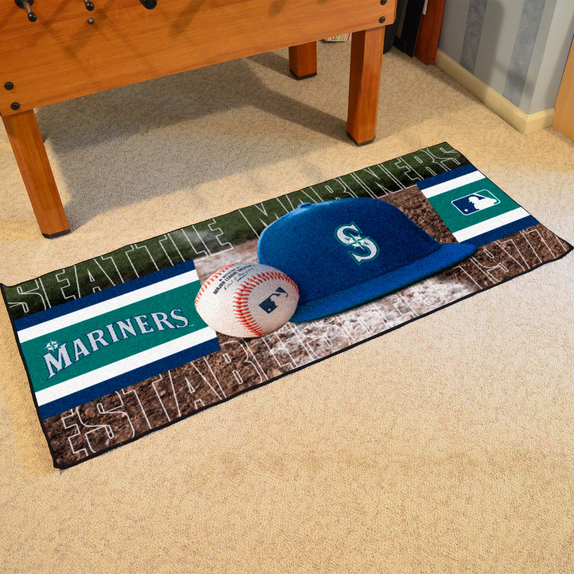 Seattle Mariners Baseball Runner Rug - 30in. x 72in.