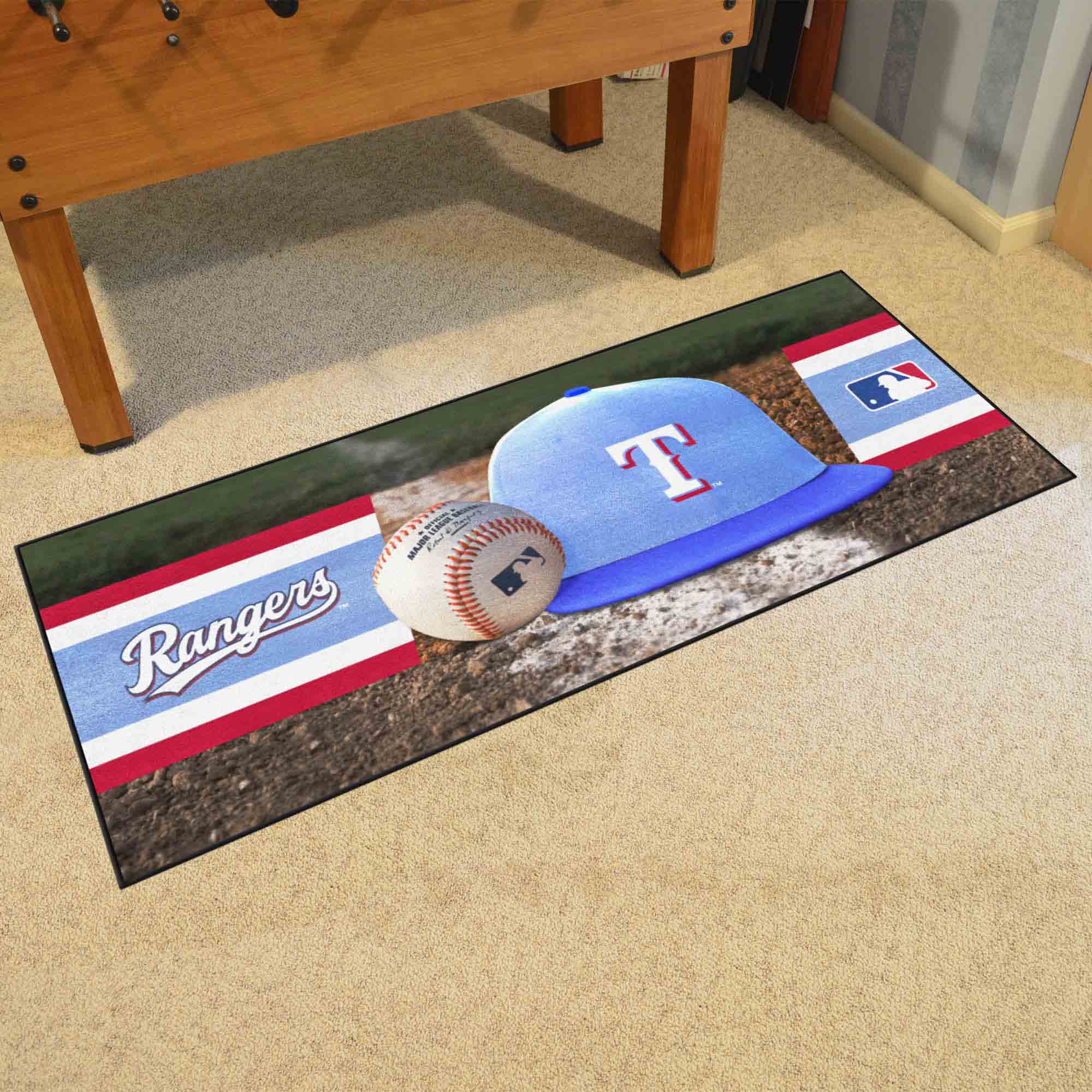 Texas Rangers Baseball Runner Rug - 30in. x 72in.