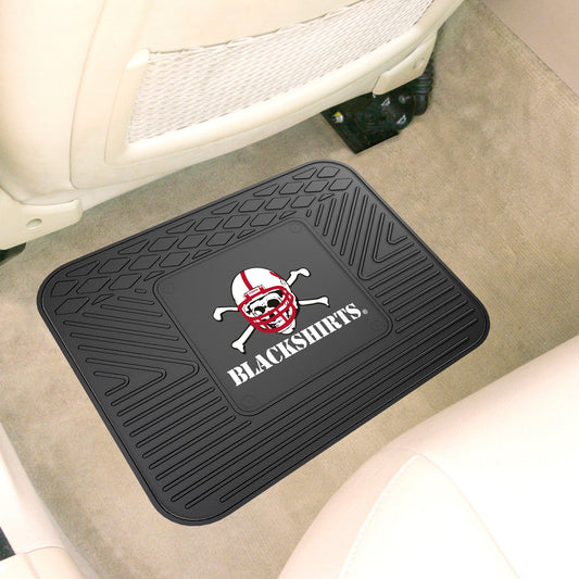 Nebraska Cornhuskers Back Seat Car Utility Mat - 14in. x 17in., Blackshirts - Nebraska