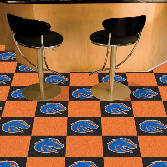 Boise State Broncos Orange & Black Team Carpet Tiles - 45 Sq Ft.