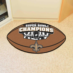 New Orleans Saints Football Rug - 20.5in. x 32.5in., 2010 Super Bowl XLIV Champions