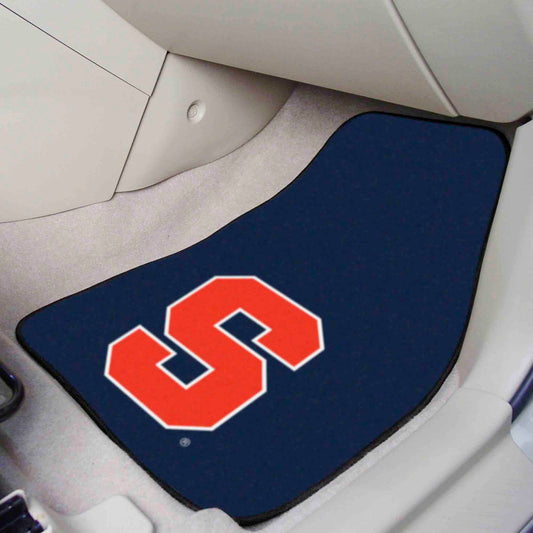 Syracuse Orange Front Carpet Car Mat Set - 2 Pieces, Navy