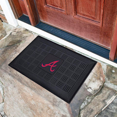 Atlanta Braves Heavy Duty Vinyl Medallion Door Mat - 19.5in. x 31in. - Atlanta Braves