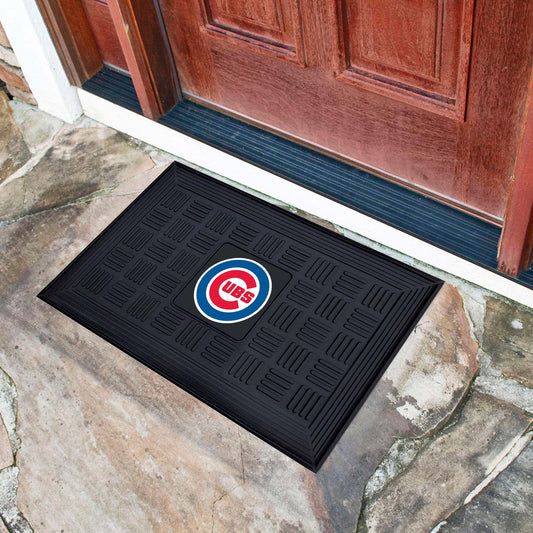 Chicago Cubs Heavy Duty Vinyl Medallion Door Mat - 19.5in. x 31in. - Chicago Cubs