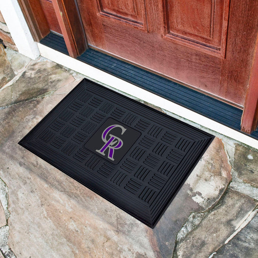 Colorado Rockies Heavy Duty Vinyl Medallion Door Mat - 19.5in. x 31in. - Colorado Rockies