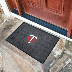 Minnesota Twins Heavy Duty Vinyl Medallion Door Mat - 19.5in. x 31in. - Minnesota Twins