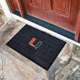 Miami Hurricanes Heavy Duty Vinyl Medallion Door Mat - 19.5in. x 31in.