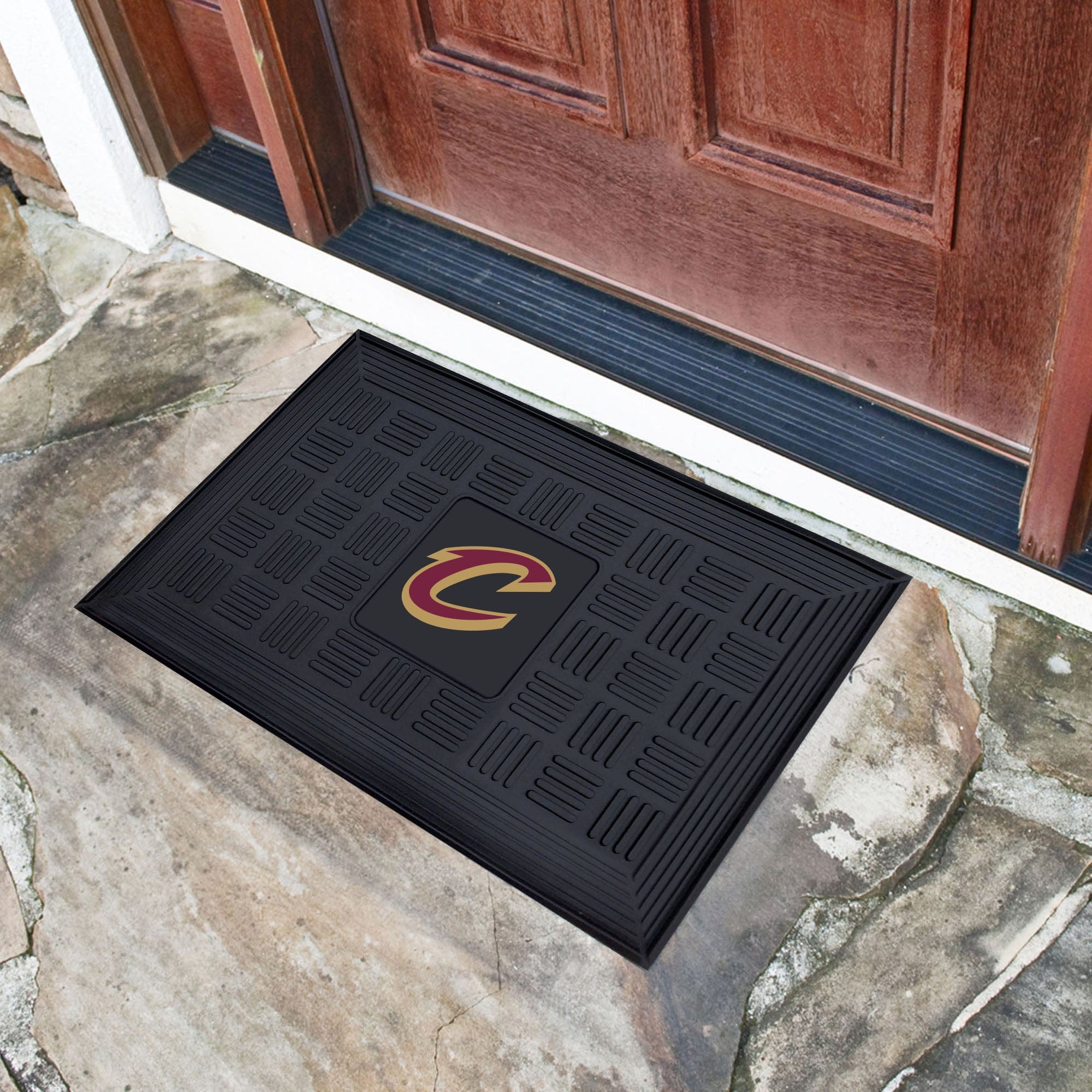 Cleveland Cavaliers Heavy Duty Vinyl Medallion Door Mat - 19.5in. x 31in. - Cleveland Cavaliers