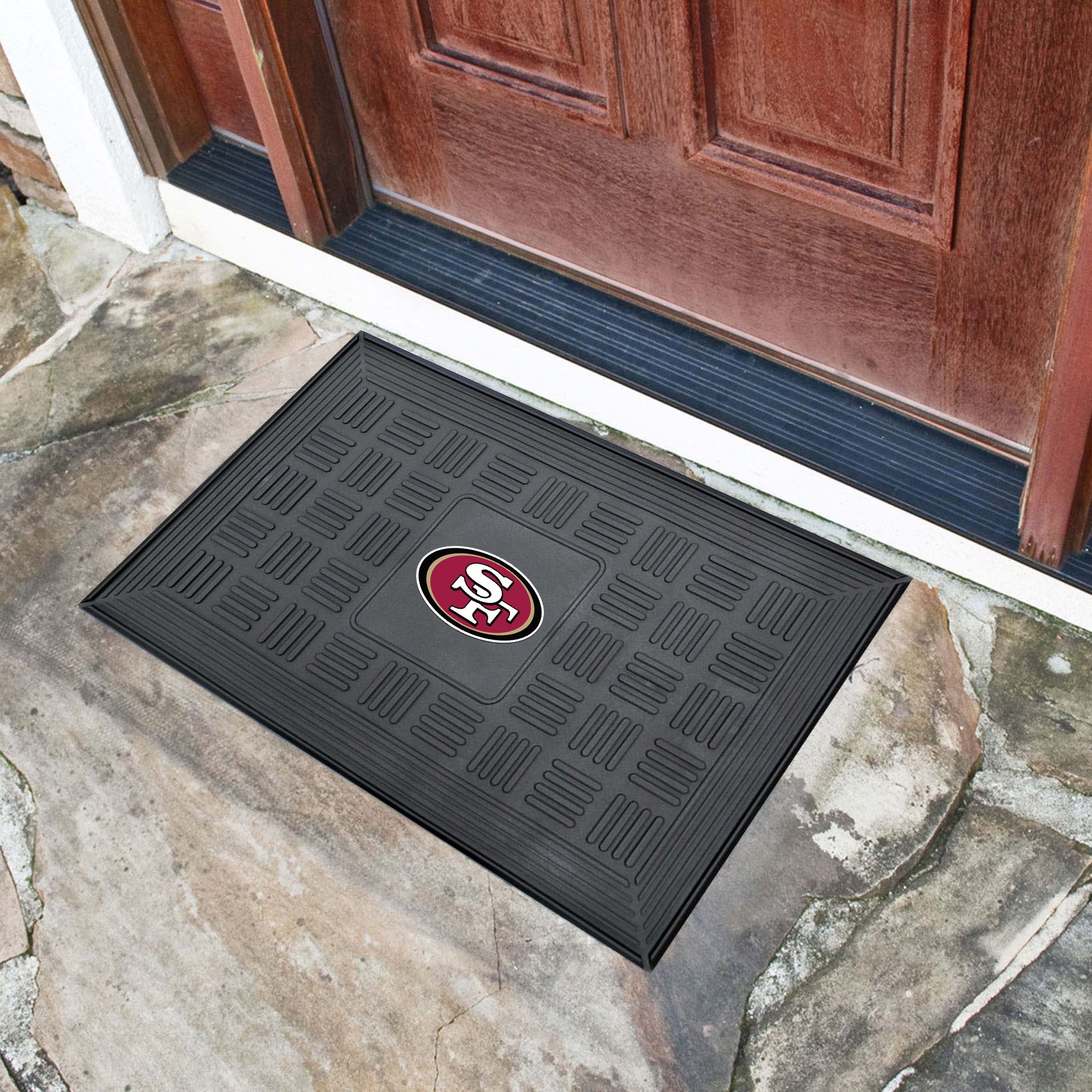 San Francisco 49ers Heavy Duty Vinyl Medallion Door Mat - 19.5in. x 31in.