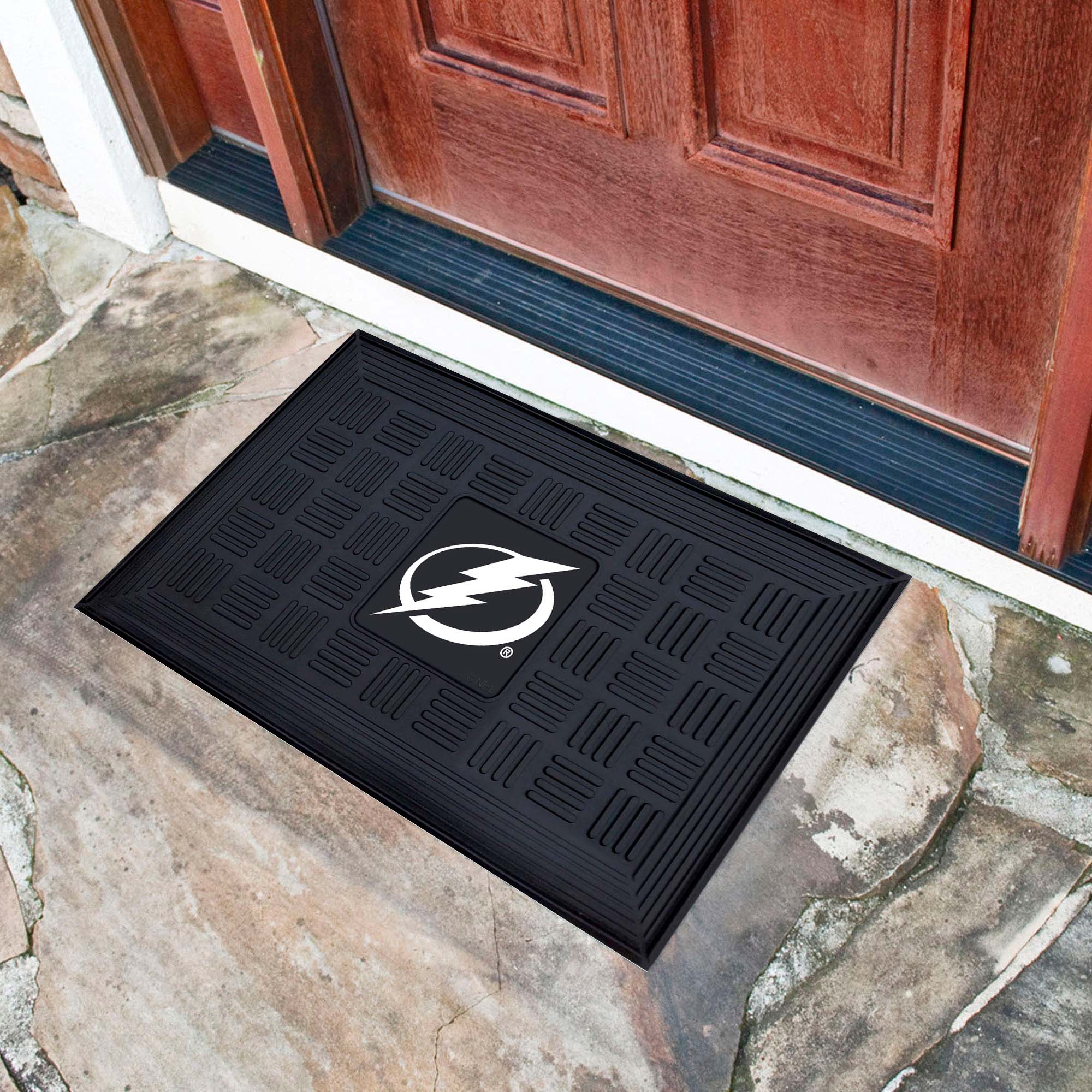 Tampa Bay Lightning Heavy Duty Vinyl Medallion Door Mat - 19.5in. x 31in.