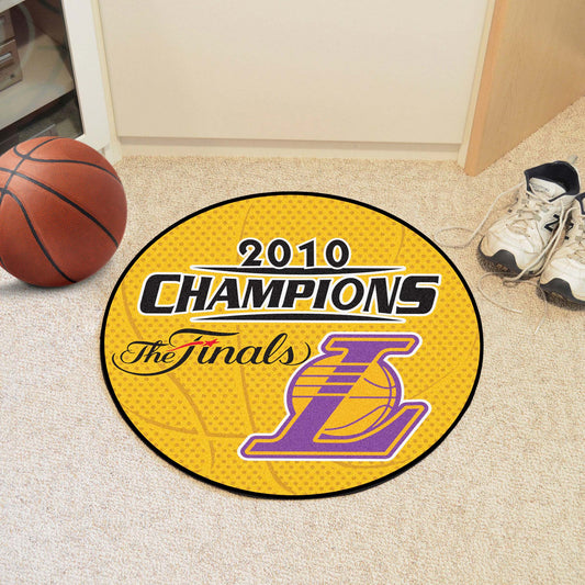 Los Angeles Lakers 2010 NBA Champions Basketball Rug - 27in. Diameter