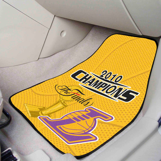 Los Angeles Lakers 2010 NBA Champions Front Carpet Car Mat Set - 2 Pieces