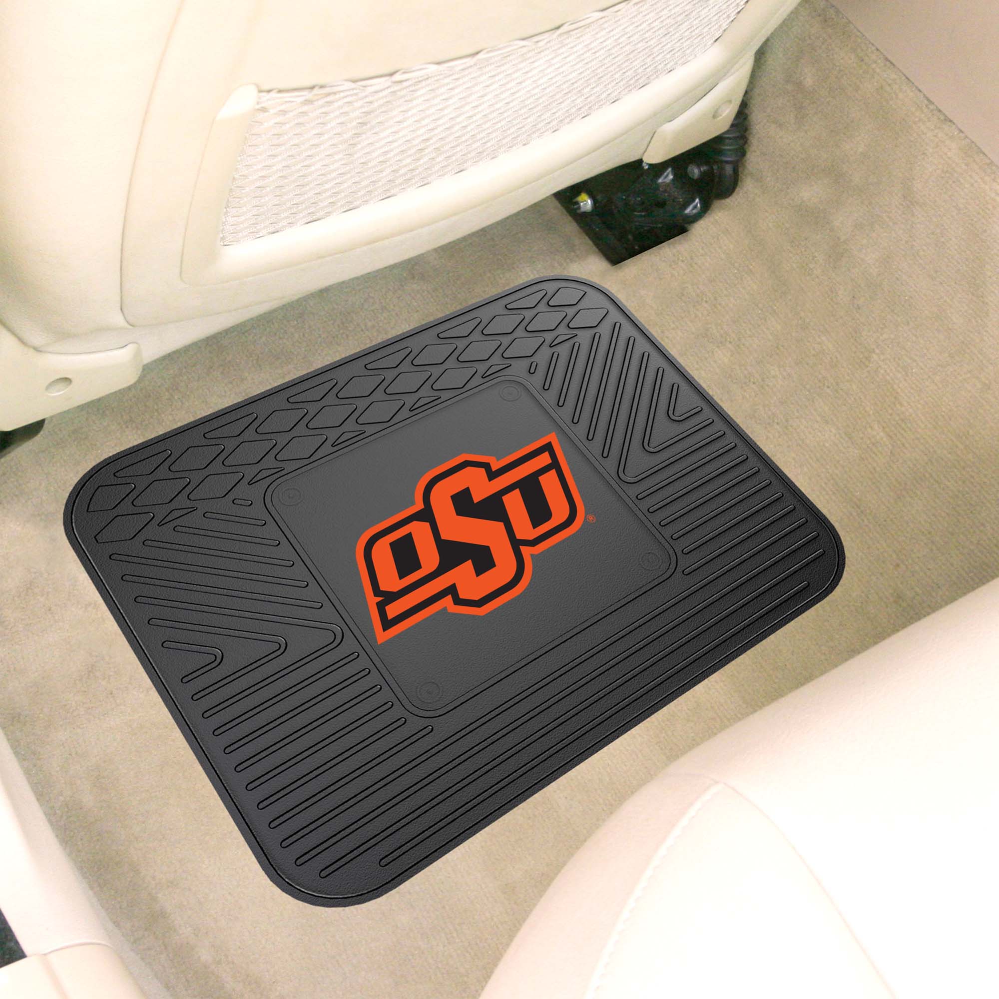 Oklahoma State Cowboys Back Seat Car Utility Mat - 14in. x 17in. - Oklahoma State