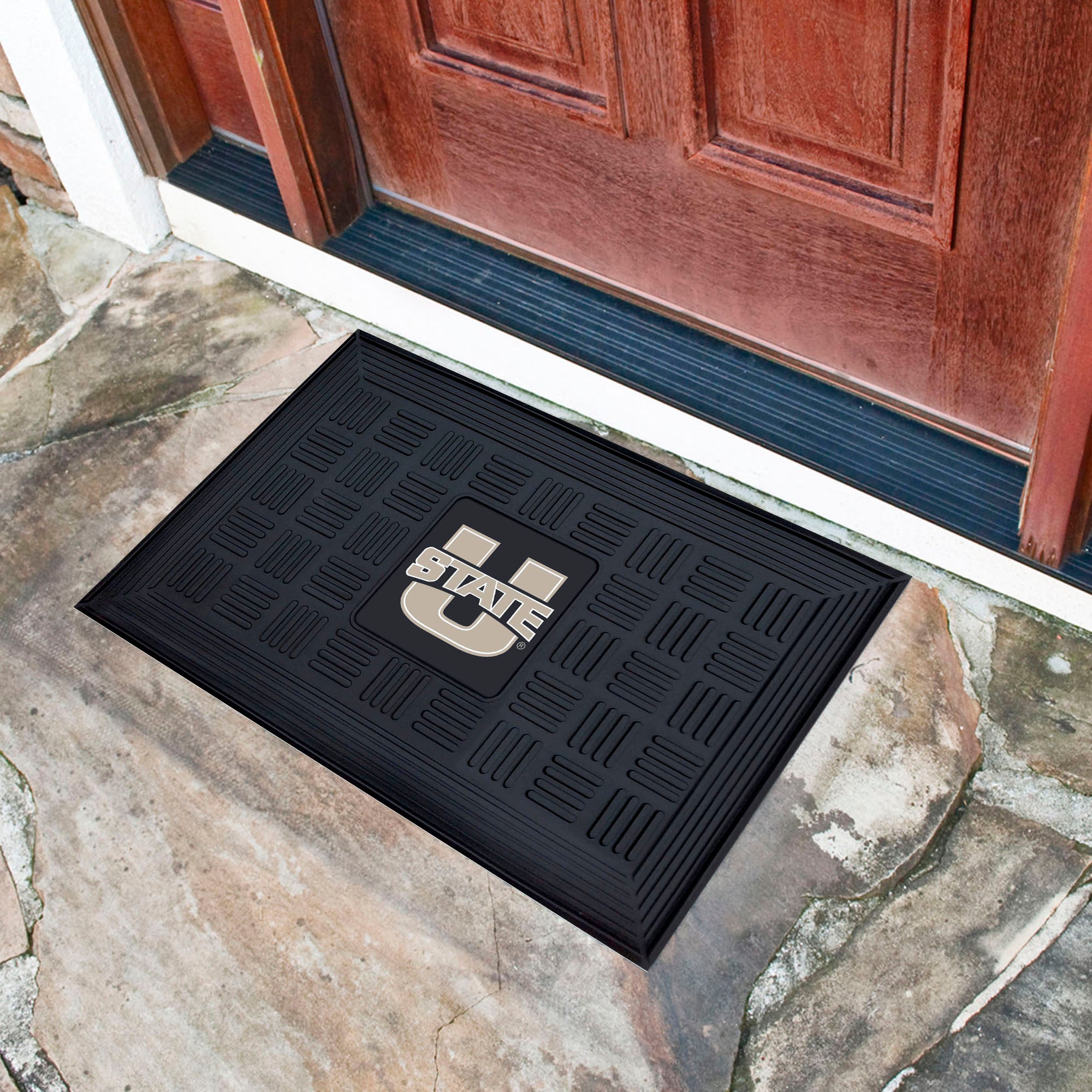 Utah State Aggies Heavy Duty Vinyl Medallion Door Mat - 19.5in. x 31in.