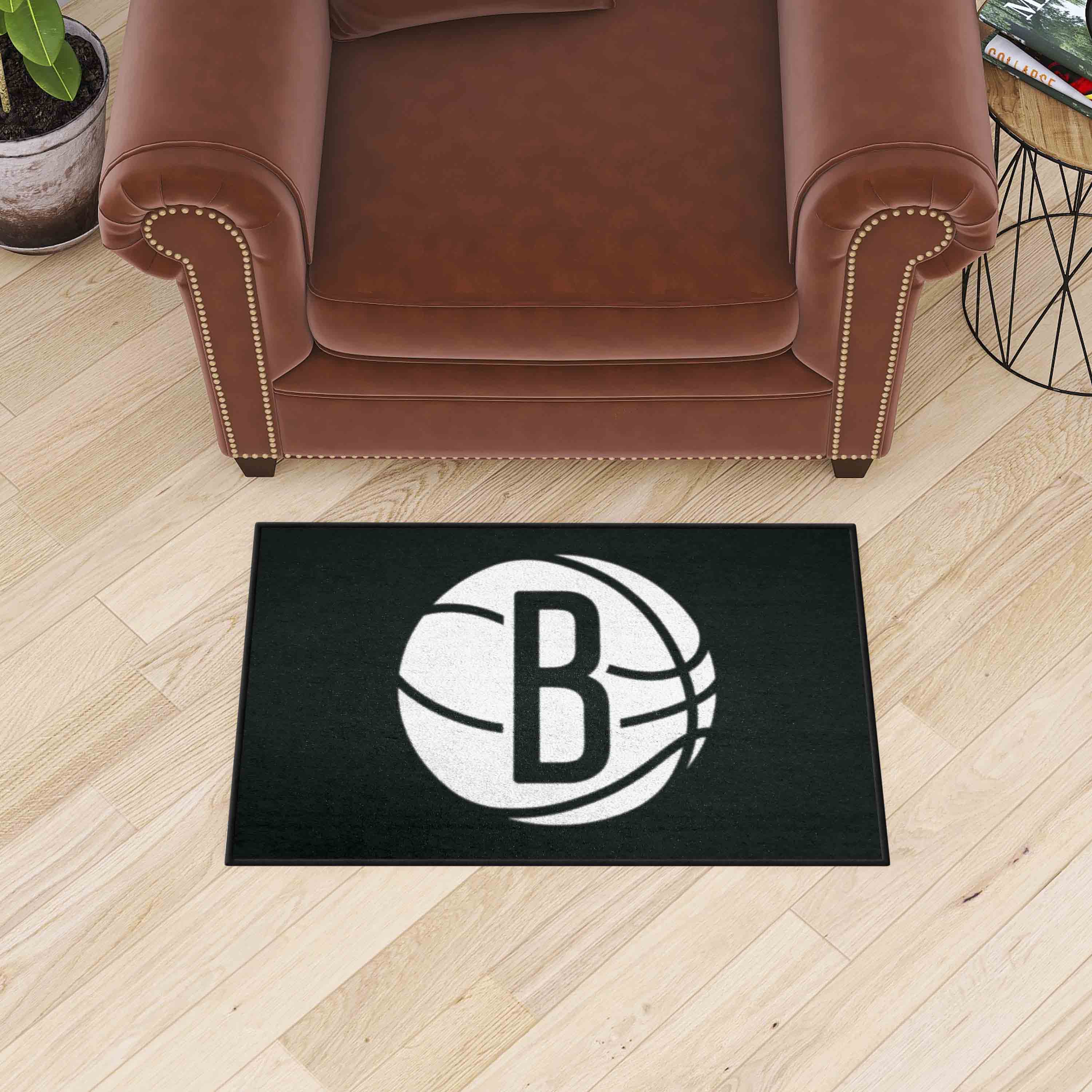 Brooklyn Nets Starter Mat Accent Rug - 19in. x 30in. - Brooklyn Nets