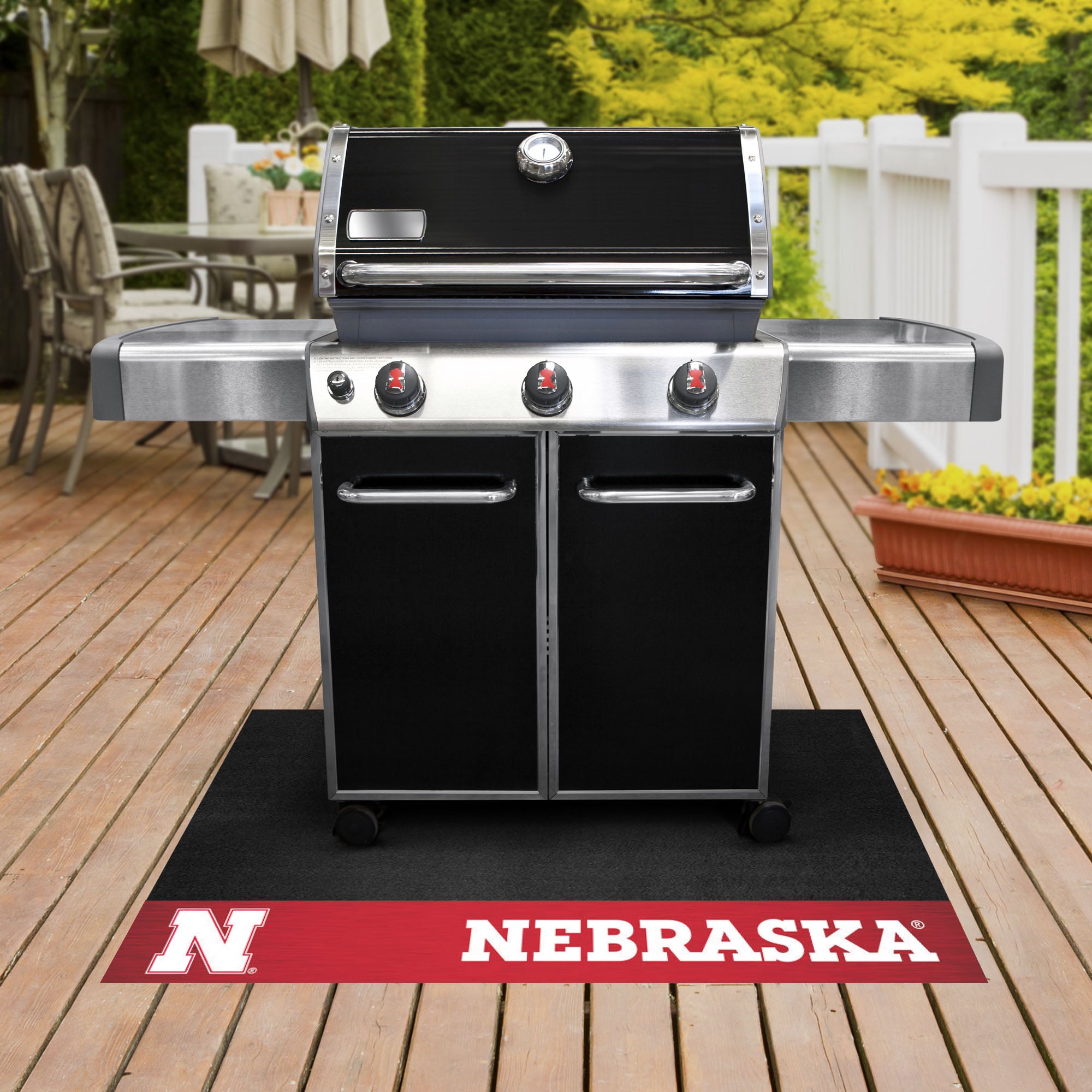 Nebraska Cornhuskers Vinyl Grill Mat - 26in. x 42in.