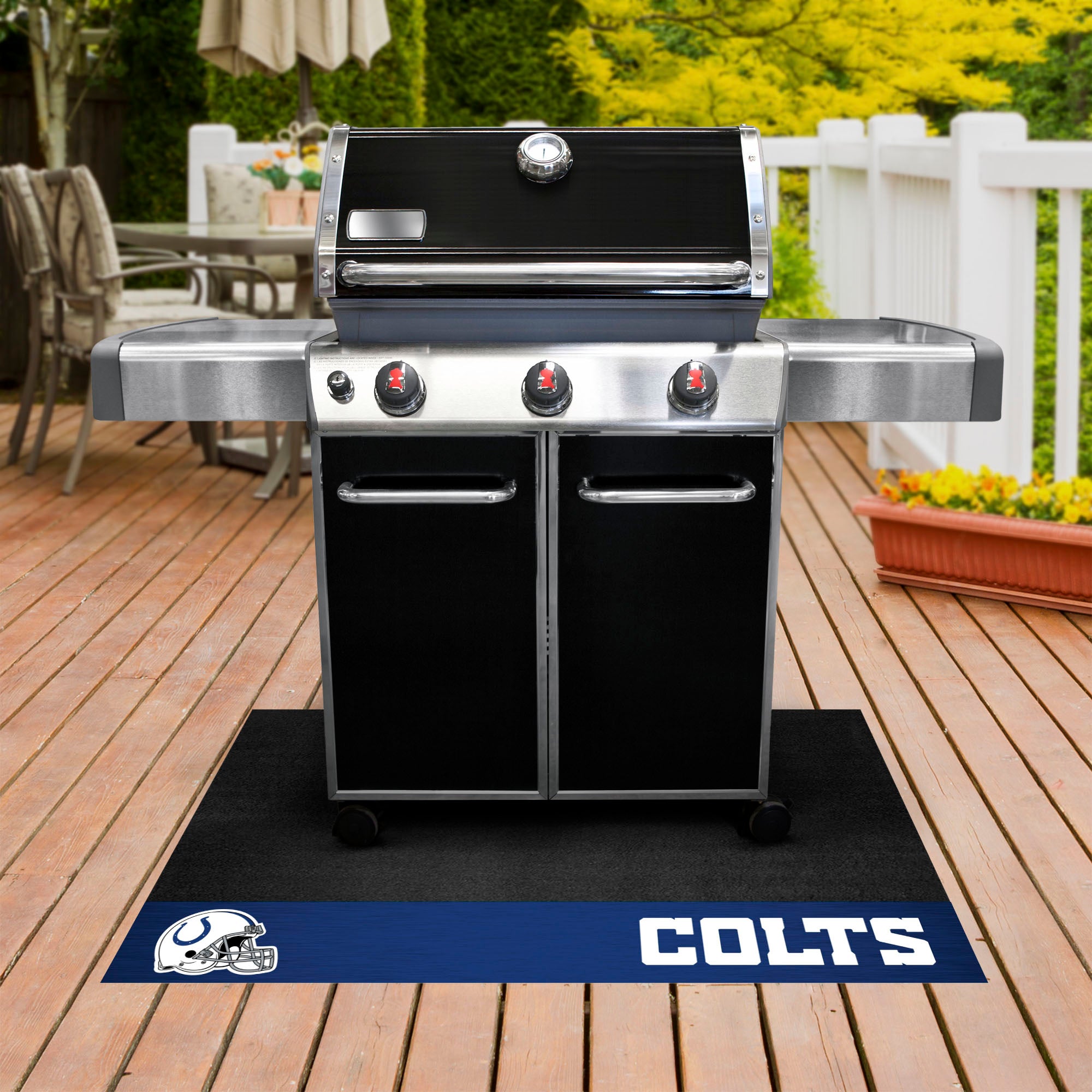 Indianapolis Colts Vinyl Grill Mat - 26in. x 42in.