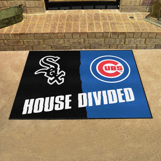 MLB House Divided - White Sox / Cubs House Divided Rug - 34 in. x 42.5 in.