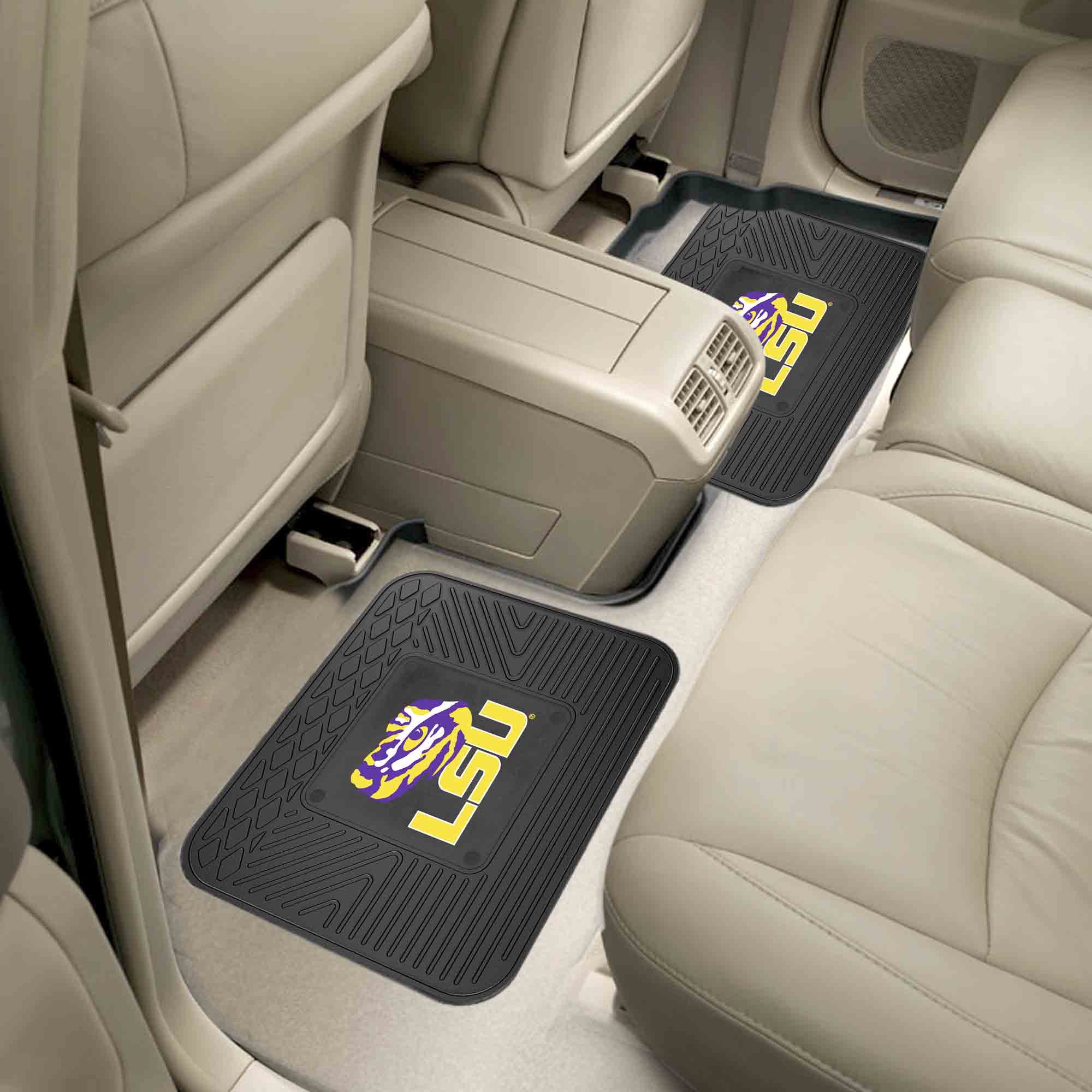 LSU Tigers Back Seat Car Utility Mats - 2 Piece Set