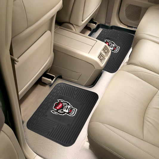 NC State Wolfpack Back Seat Car Utility Mats - 2 Piece Set - NC State