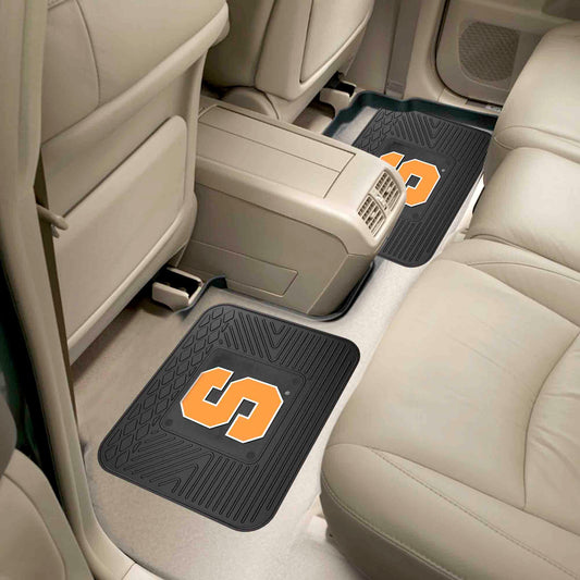 Syracuse Orange Back Seat Car Utility Mats - 2 Piece Set