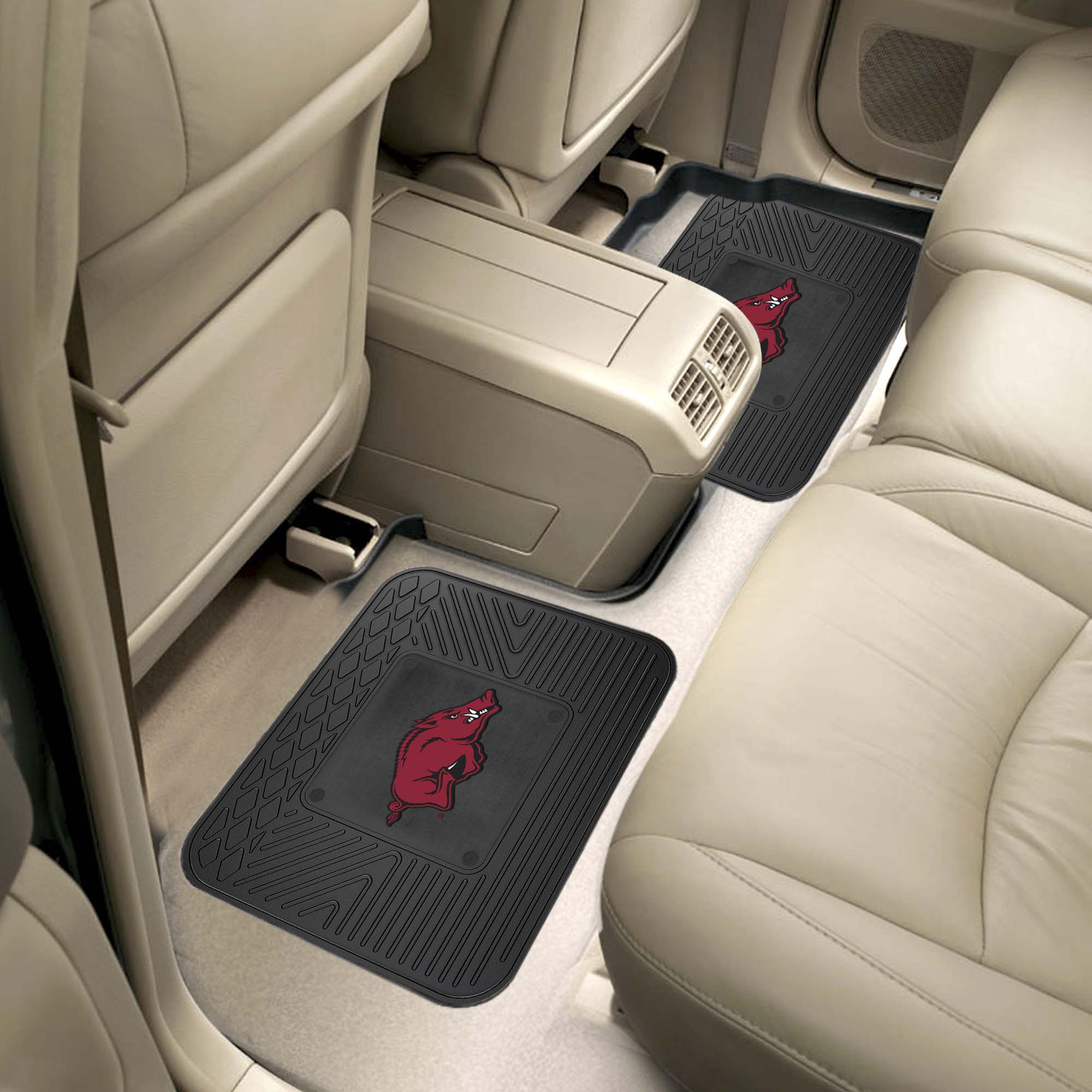 Arkansas Razorbacks Back Seat Car Utility Mats - 2 Piece Set