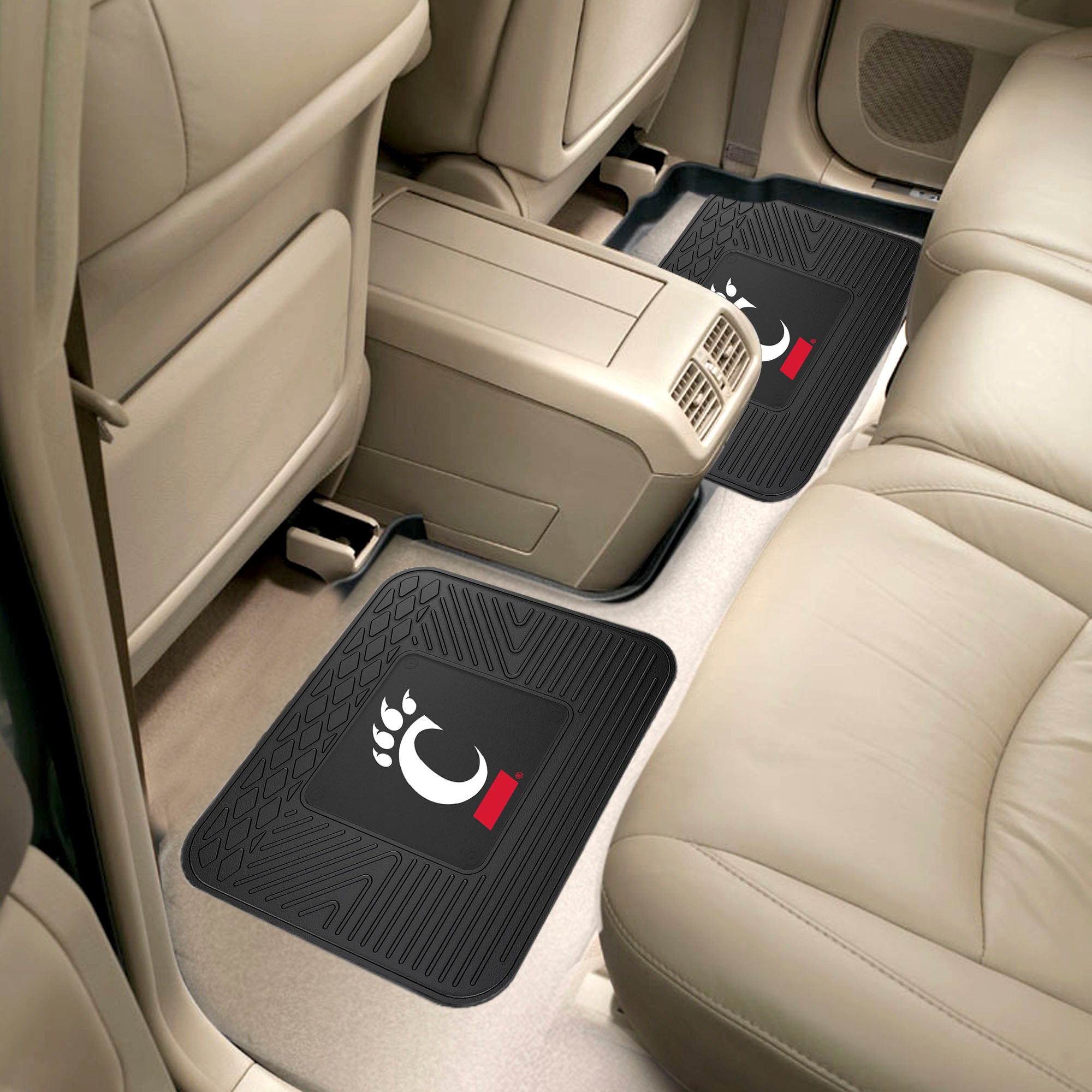 Cincinnati Bearcats Back Seat Car Utility Mats - 2 Piece Set