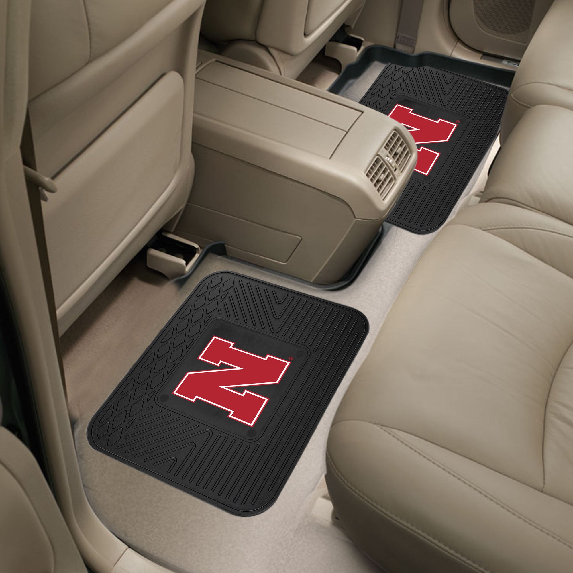 Nebraska Cornhuskers Back Seat Car Utility Mats - 2 Piece Set - Nebraska