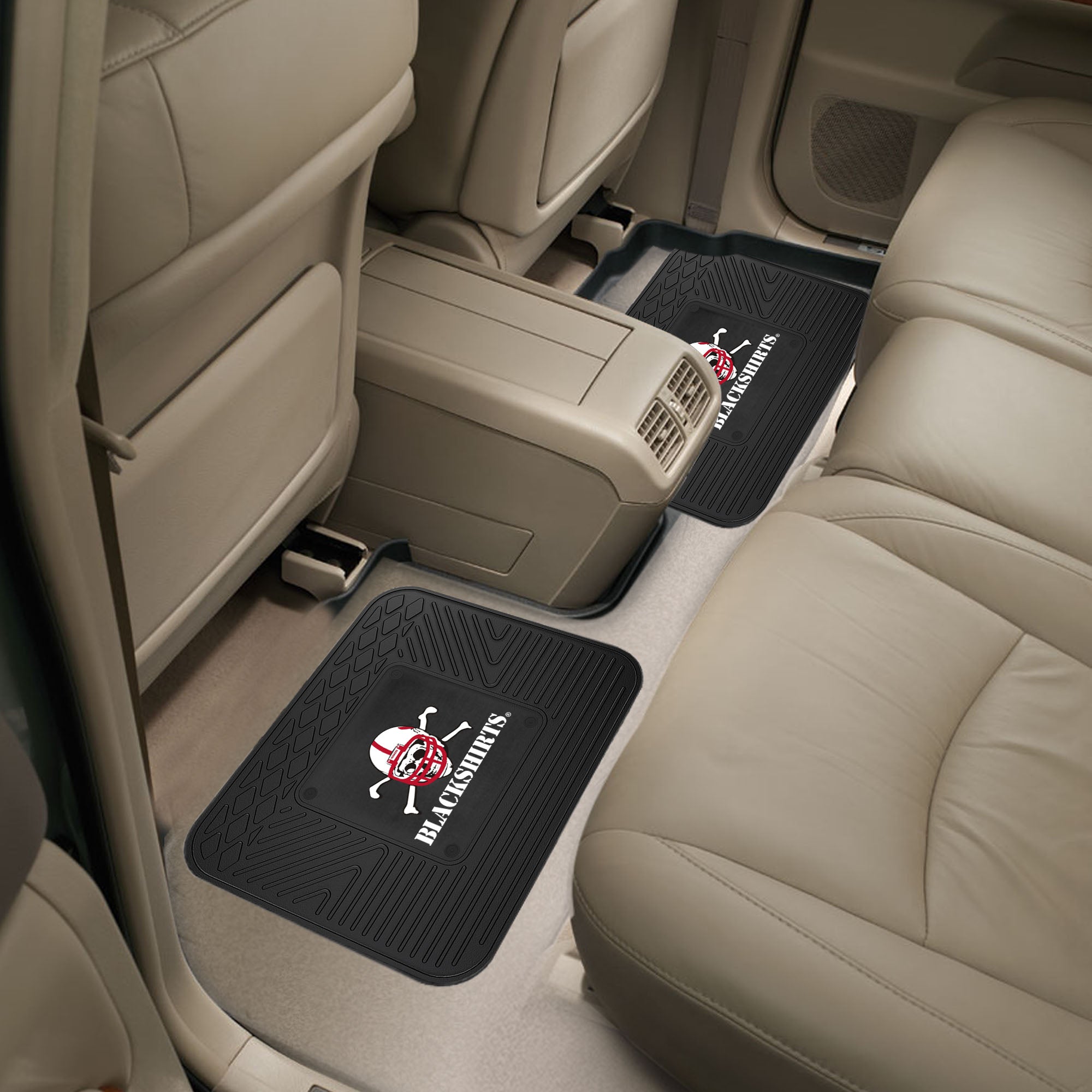 Nebraska Cornhuskers Back Seat Car Utility Mats - 2 Piece Set, Blackshirts - Nebraska