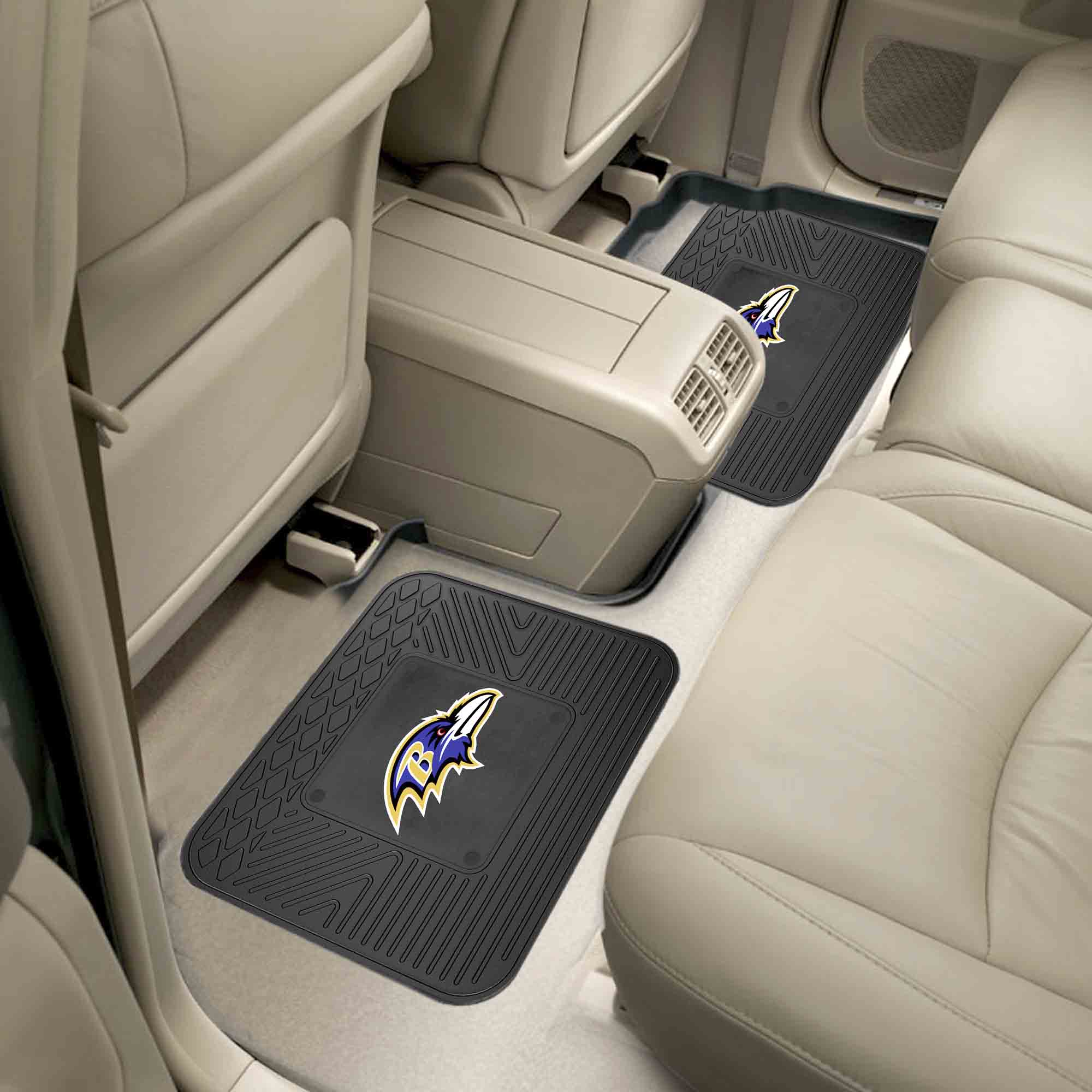 Baltimore Ravens Back Seat Car Utility Mats - 2 Piece Set - Baltimore Ravens