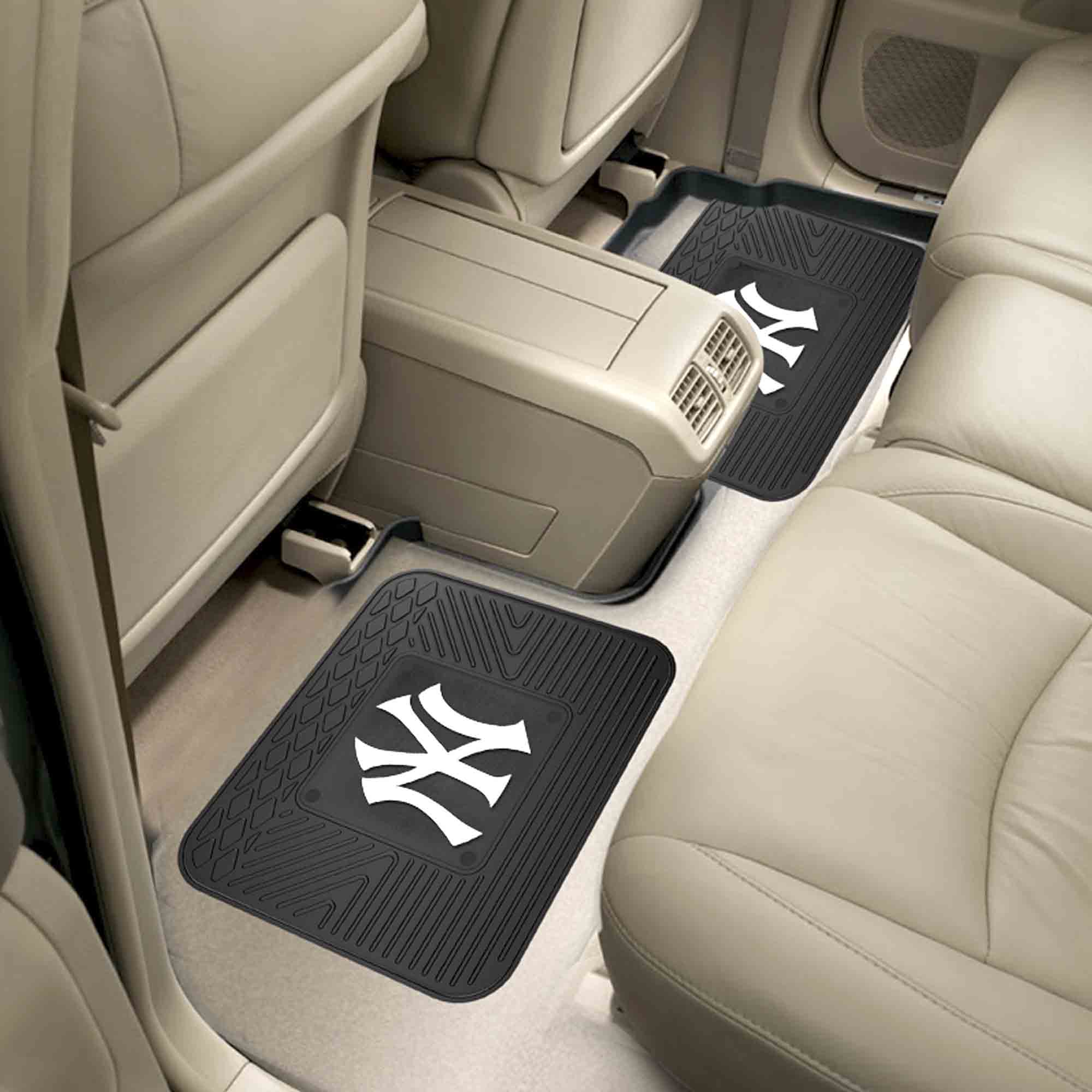 New York Yankees Back Seat Car Utility Mats - 2 Piece Set - New York Yankees