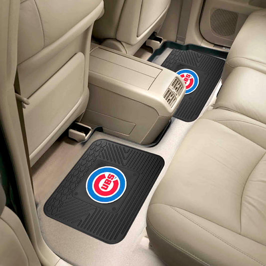 Chicago Cubs Back Seat Car Utility Mats - 2 Piece Set - Chicago Cubs