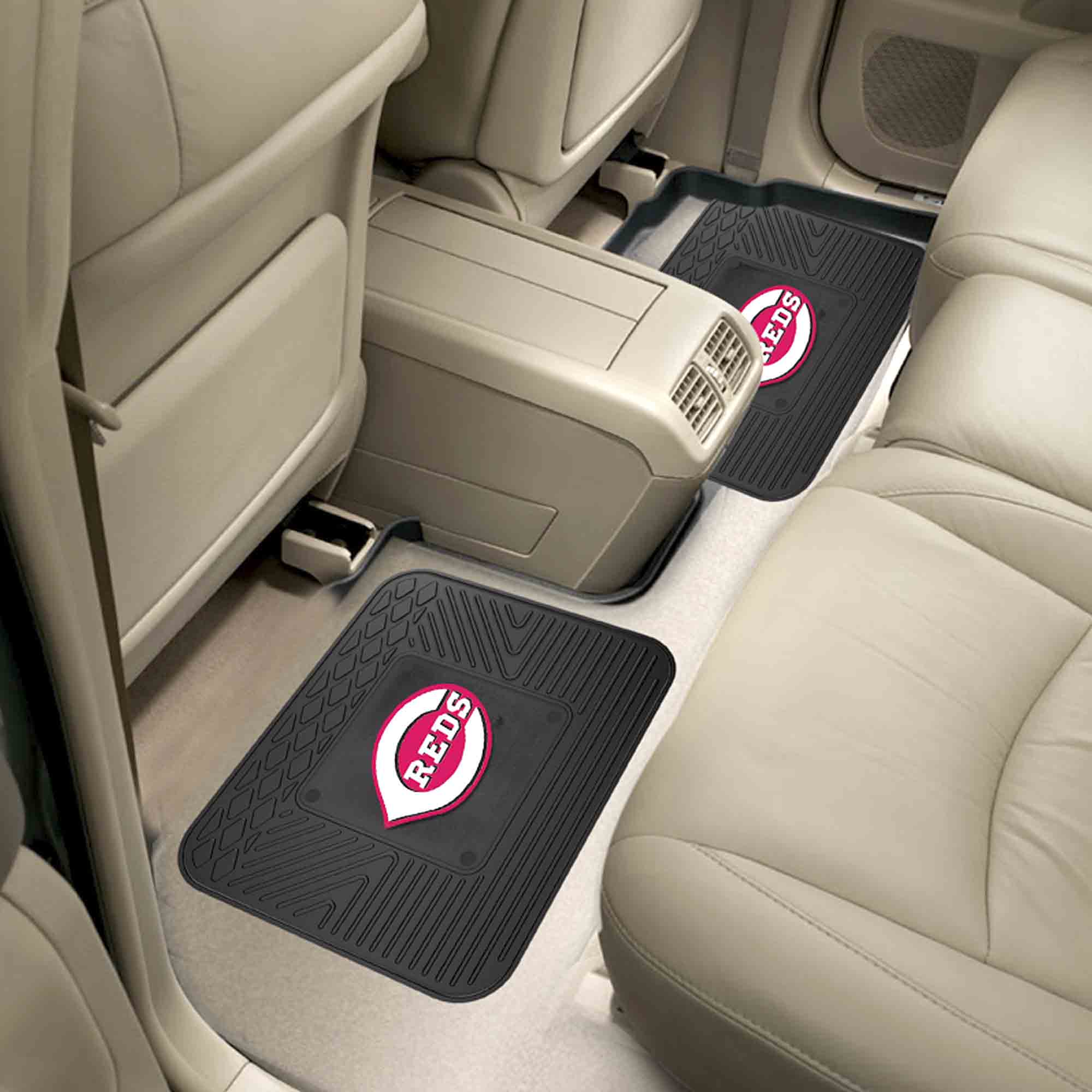 Cincinnati Reds Back Seat Car Utility Mats - 2 Piece Set