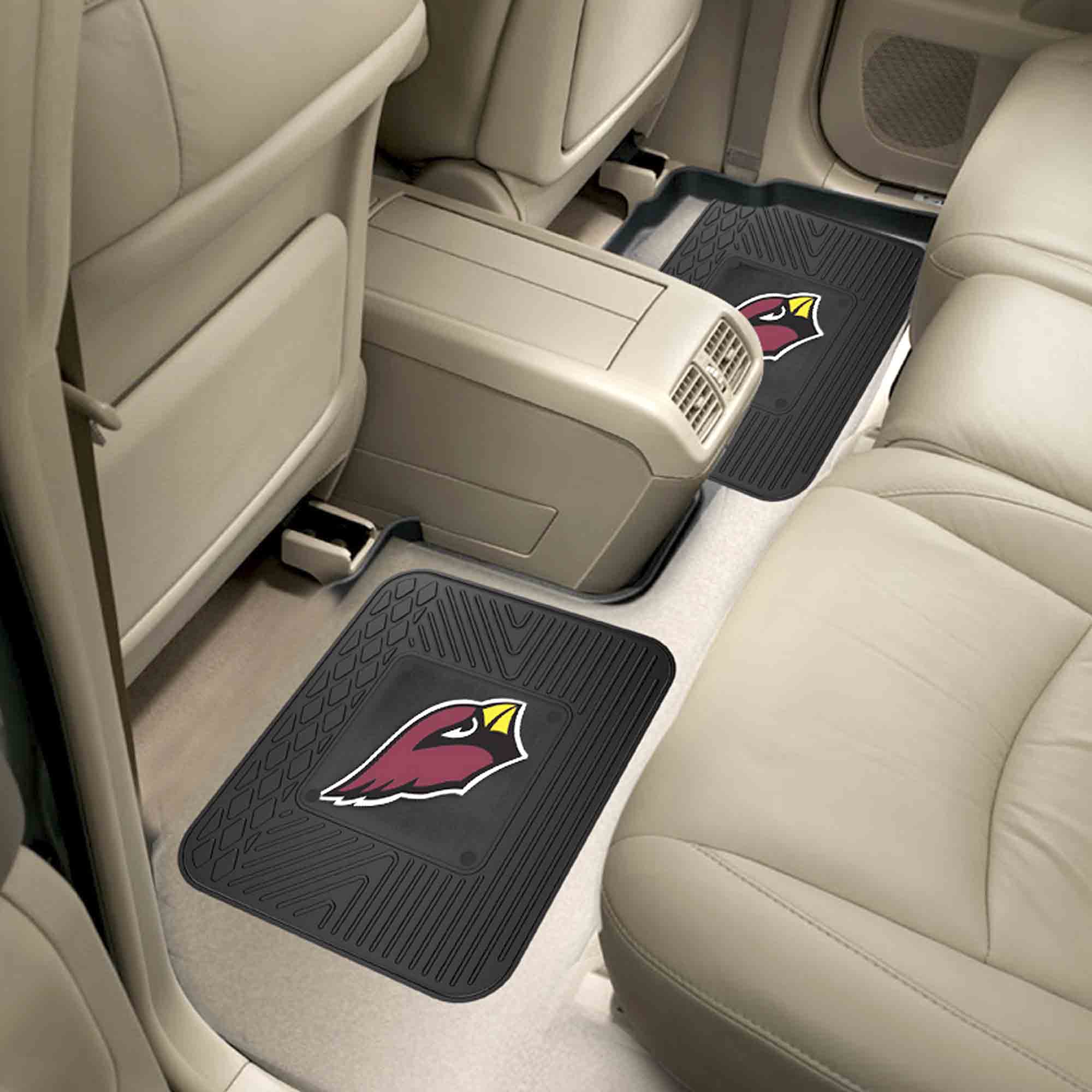 Arizona Cardinals Back Seat Car Utility Mats - 2 Piece Set