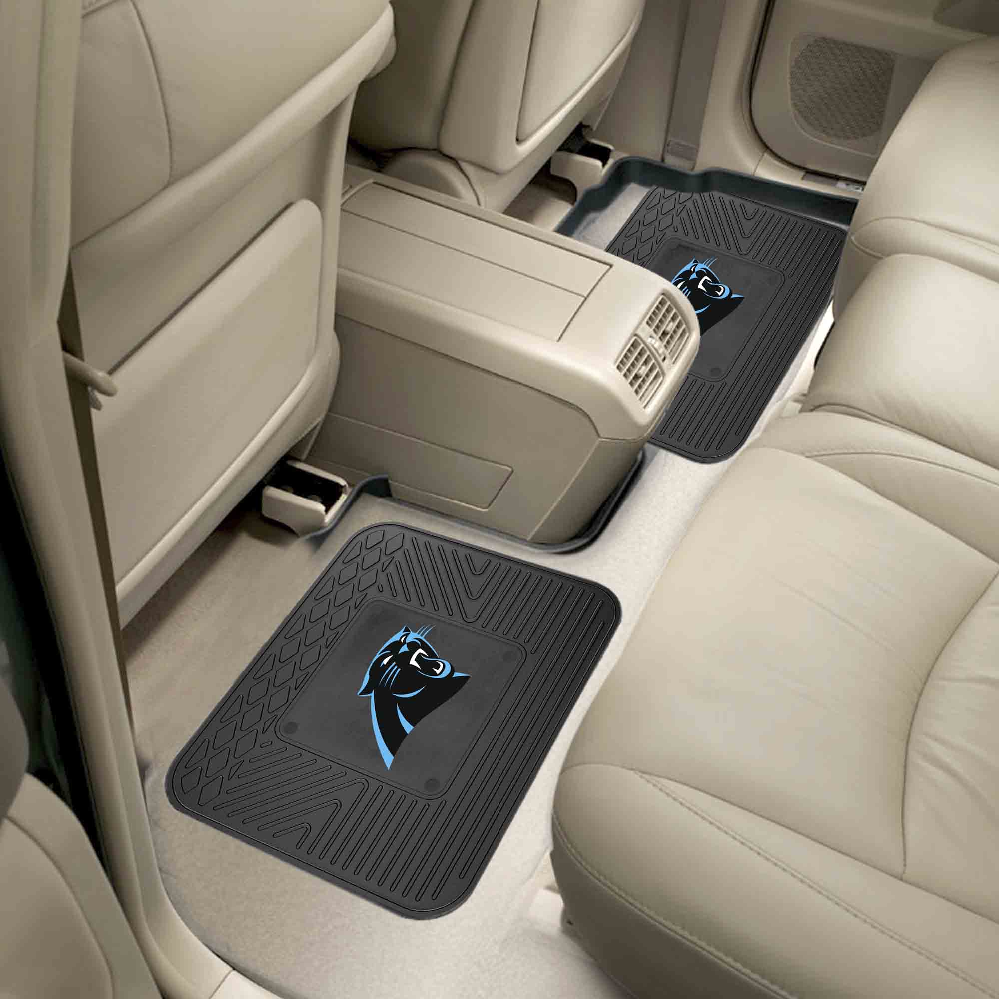 Carolina Panthers Back Seat Car Utility Mats - 2 Piece Set - Carolina Panthers