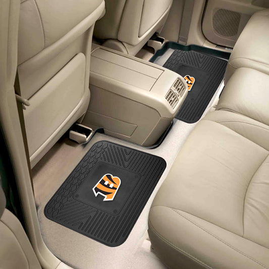 Cincinnati Bengals Back Seat Car Utility Mats - 2 Piece Set