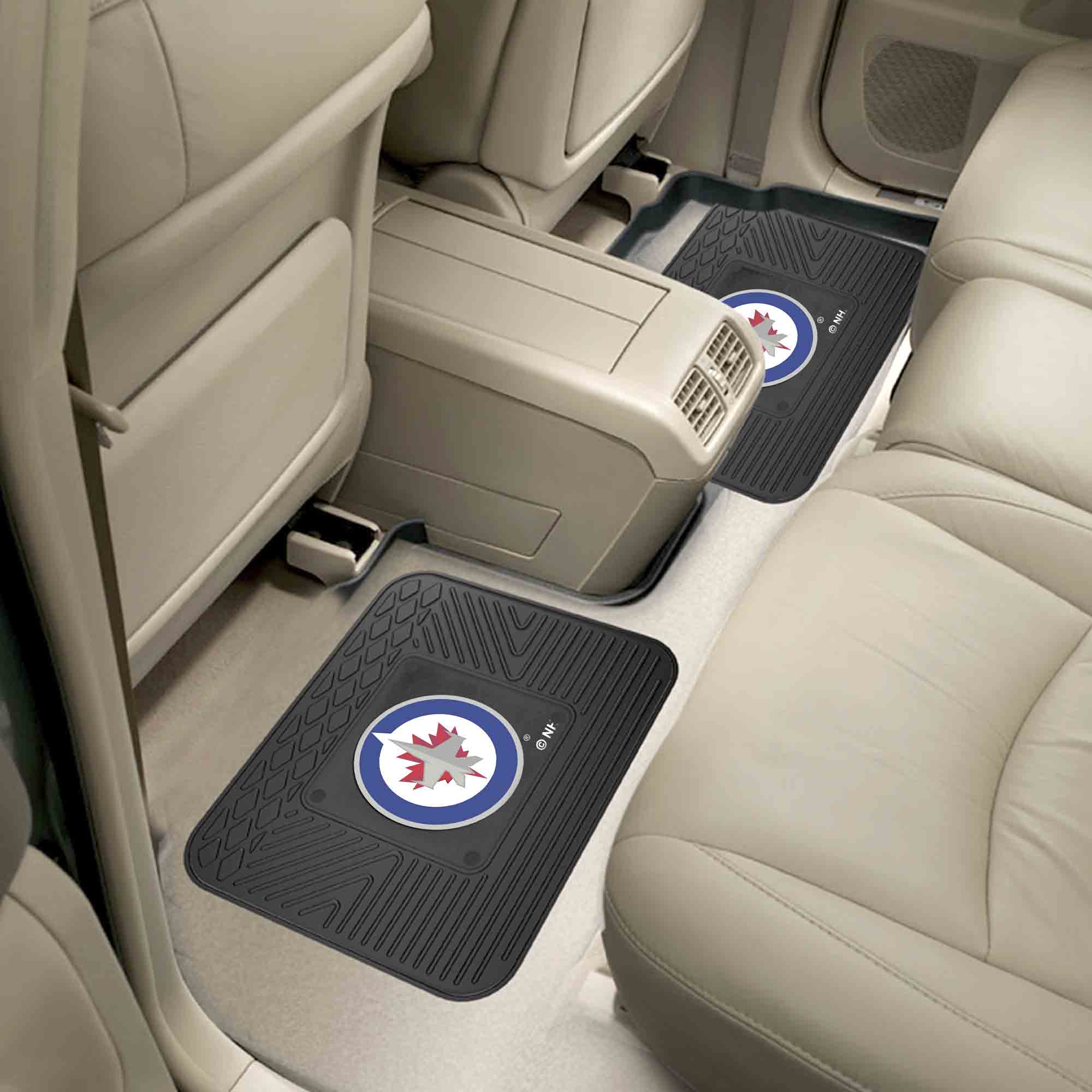 Winnipeg Jets Back Seat Car Utility Mats - 2 Piece Set