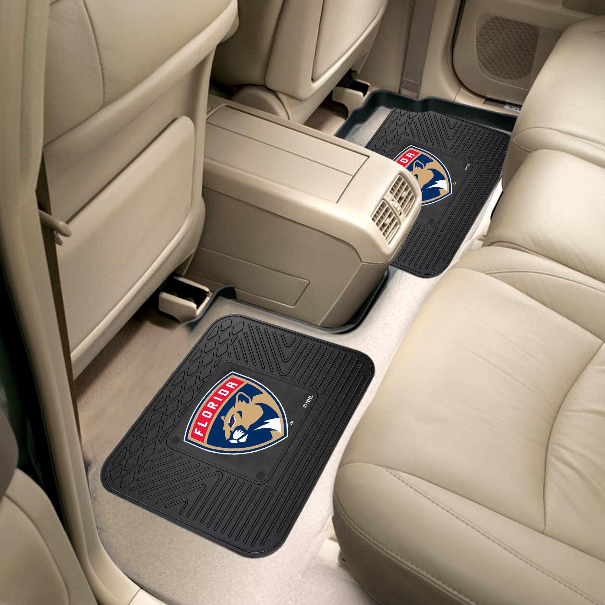 Florida Panthers Back Seat Car Utility Mats - 2 Piece Set