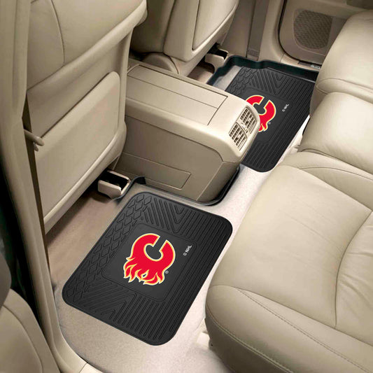 Calgary Flames Back Seat Car Utility Mats - 2 Piece Set - Calgary Flames