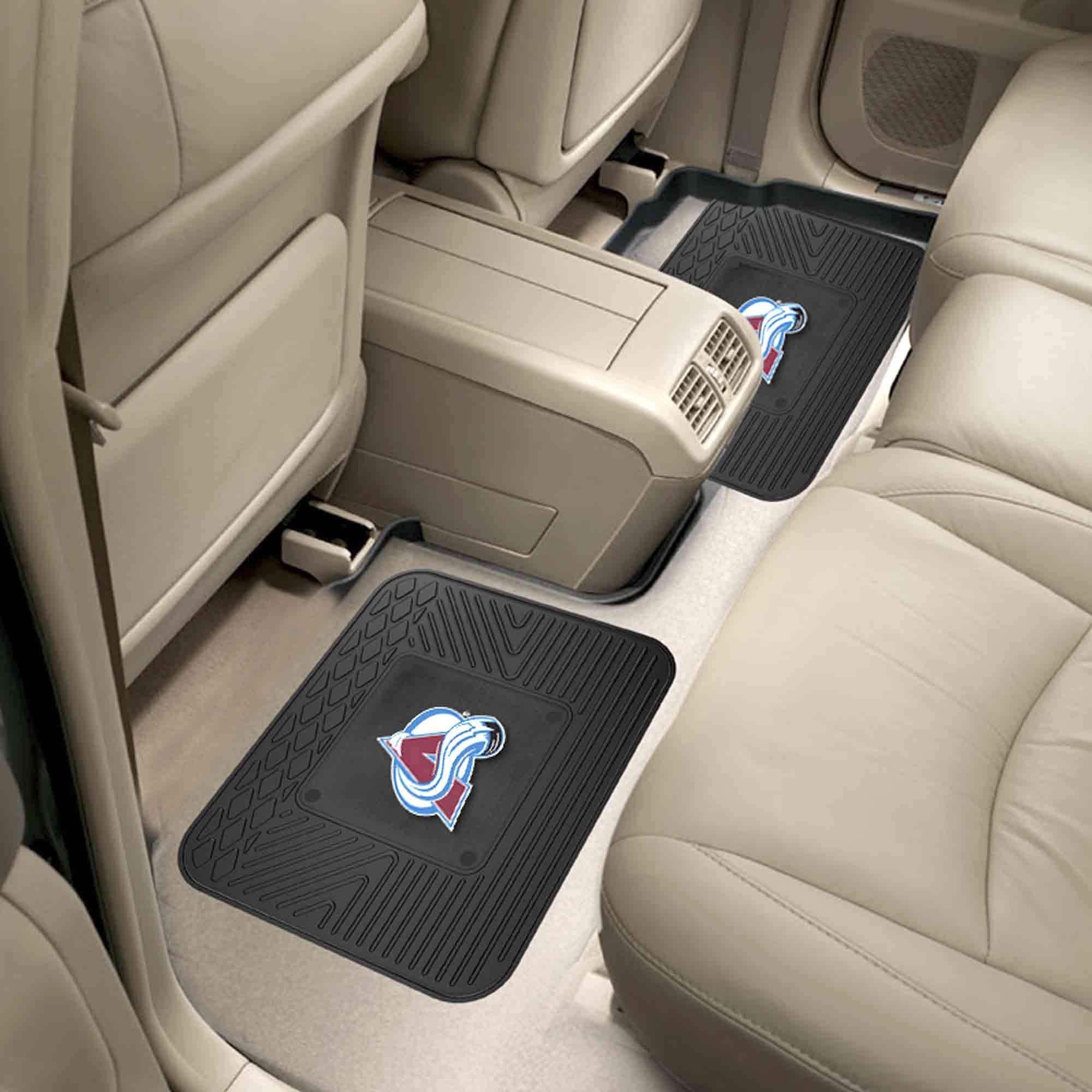 Colorado Avalanche Back Seat Car Utility Mats - 2 Piece Set - Colorado Avalanche