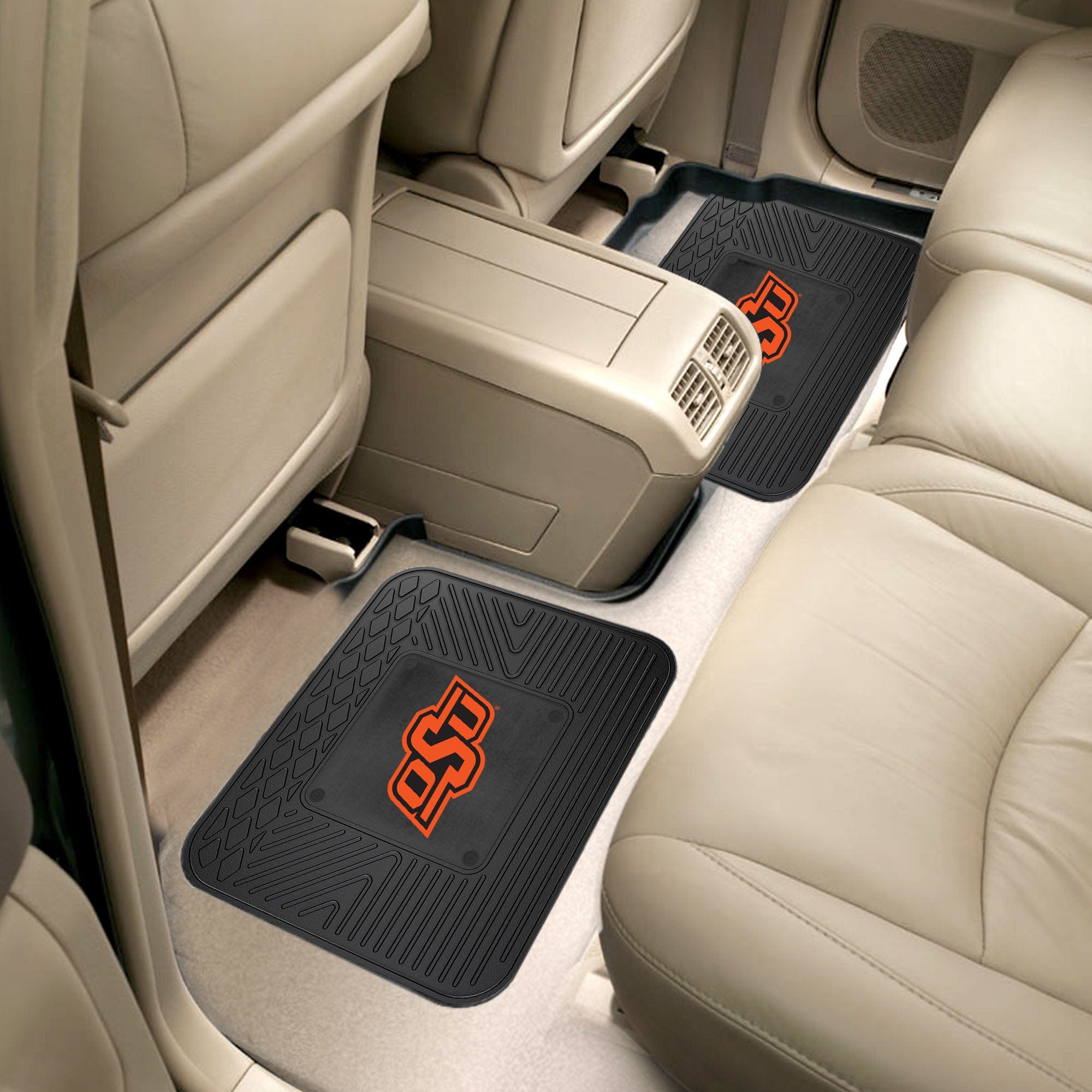 Oklahoma State Cowboys Back Seat Car Utility Mats - 2 Piece Set