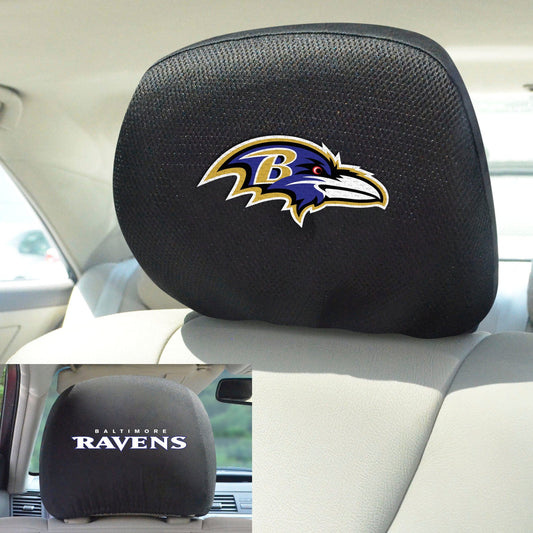 Baltimore Ravens Embroidered Head Rest Cover Set - 2 Pieces - Baltimore Ravens