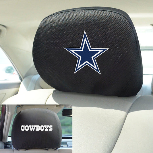 Dallas Cowboys Embroidered Head Rest Cover Set - 2 Pieces - Dallas Cowboys