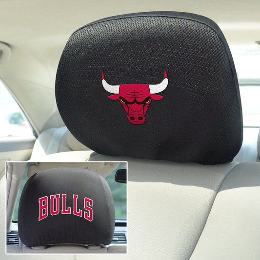 Chicago Bulls Embroidered Head Rest Cover Set - 2 Pieces - Chicago Bulls